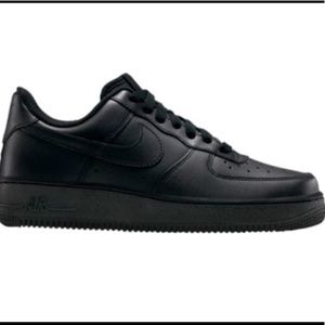 Black Air Force ones in a size 6 1/2 boys